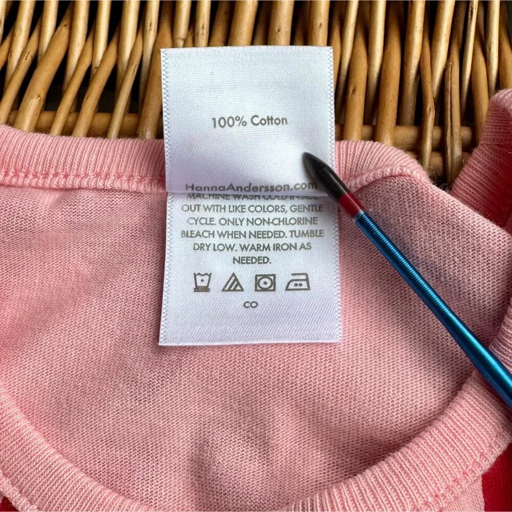 HANNA ANDERSSON Love Hearts Dress Baby 18-24 80 Pink Red Heart Print Valentines - Picture 6 of 6